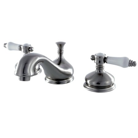 KINGSTON BRASS KS1168BPL 8" Widespread Bathroom Faucet, Brushed Nickel KS1168BPL